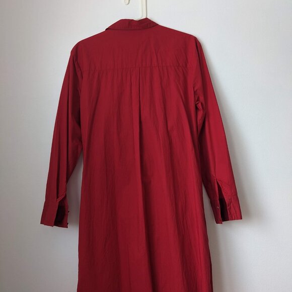 Kazo Red Wrap Around Shirt Dress Size M Medium 6 - Picture 2 of 6